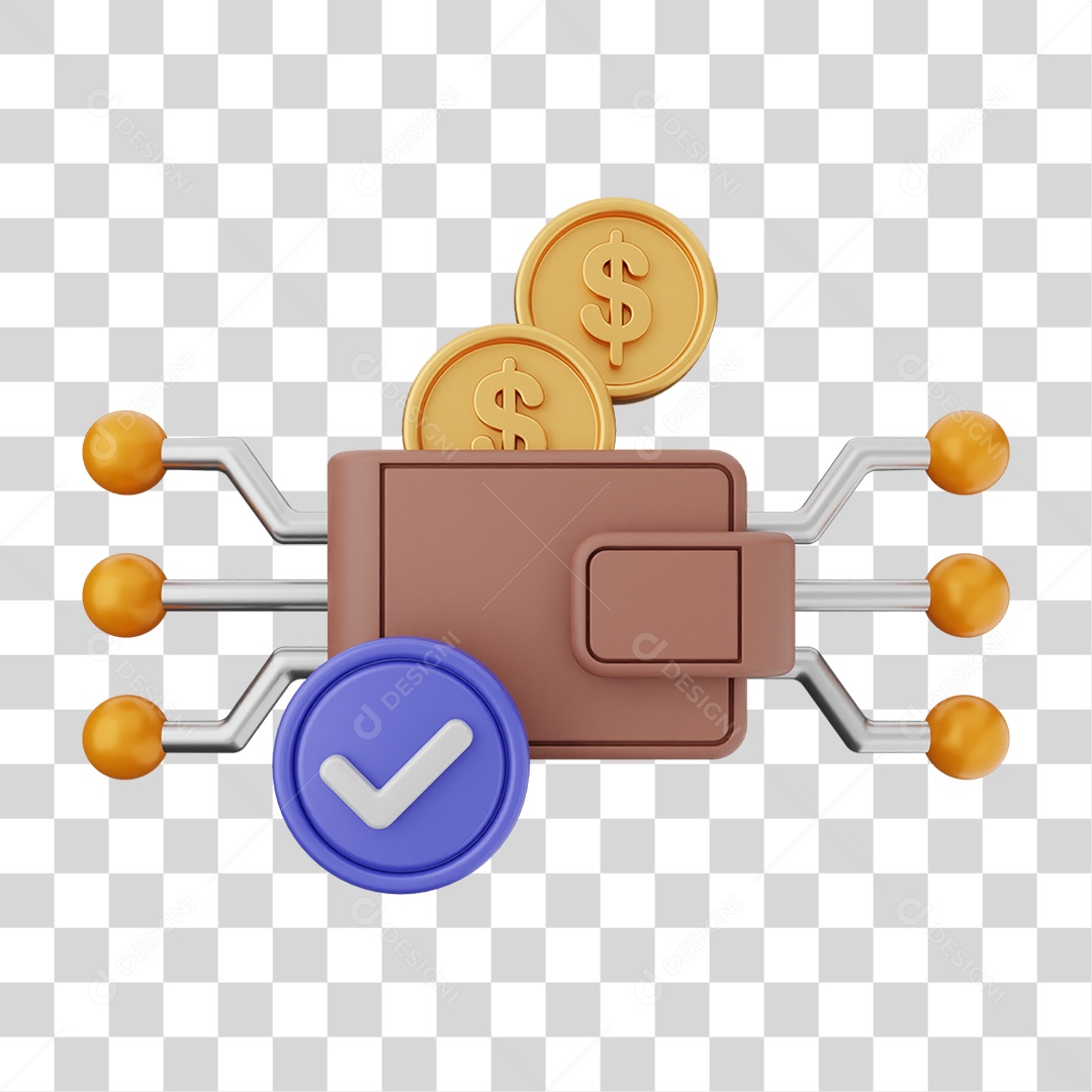 Ícones Carteira com Verificação PNG Transparente