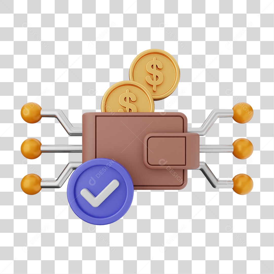 Ícones Carteira com Verificação PNG Transparente