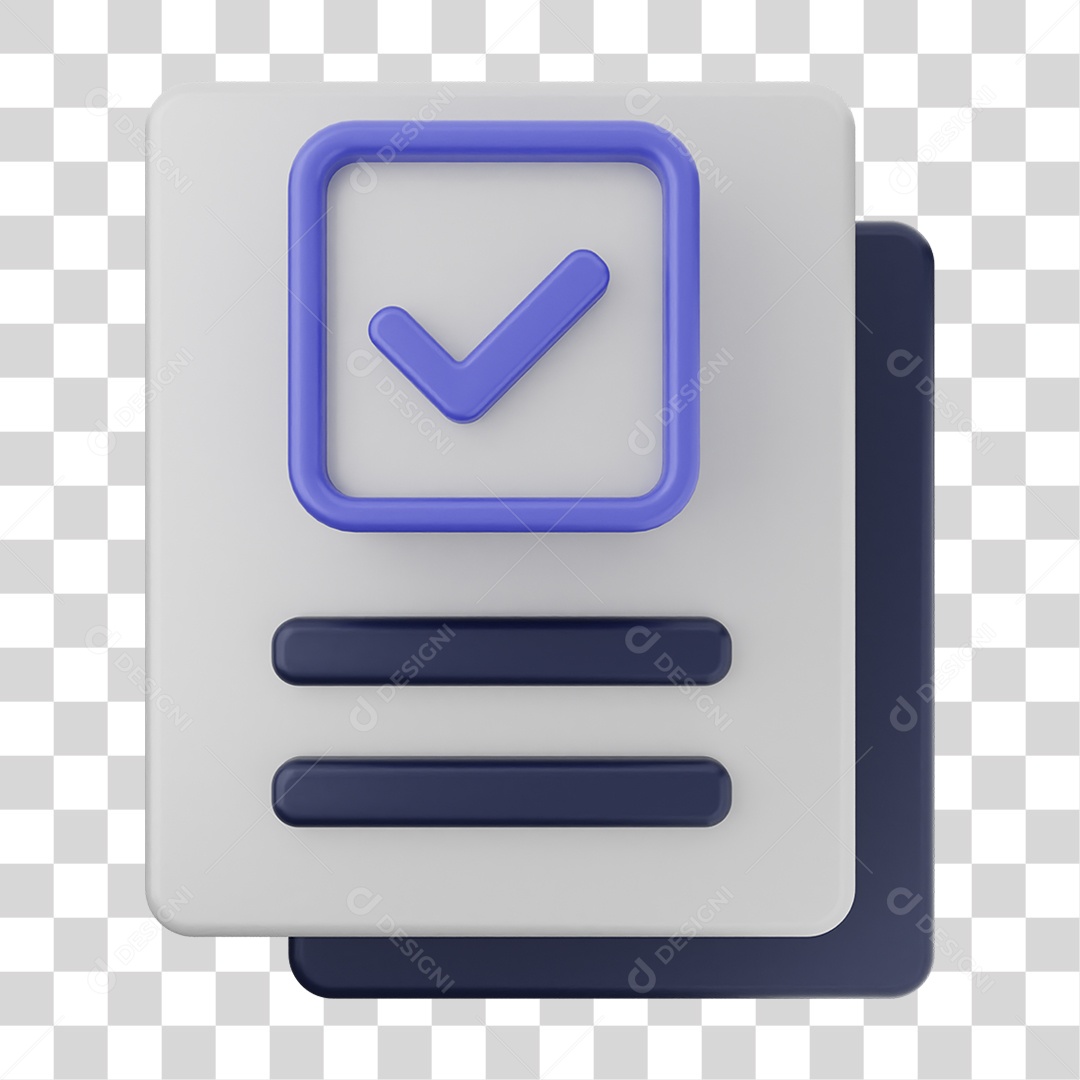 Ícones de Arquivos com Verificação PNG Transparente