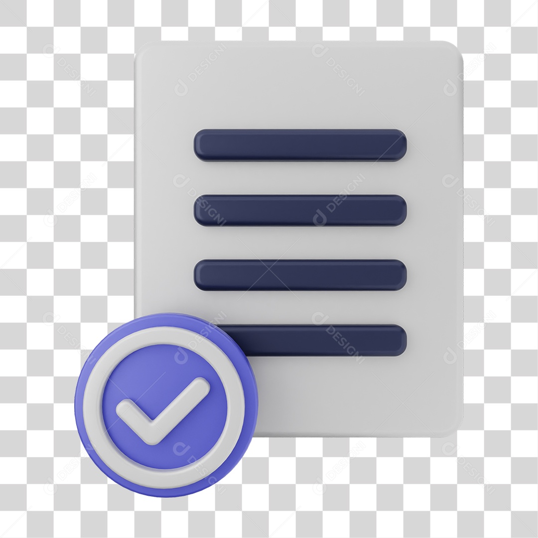 Ícones de Arquivos com Verificação PNG Transparente