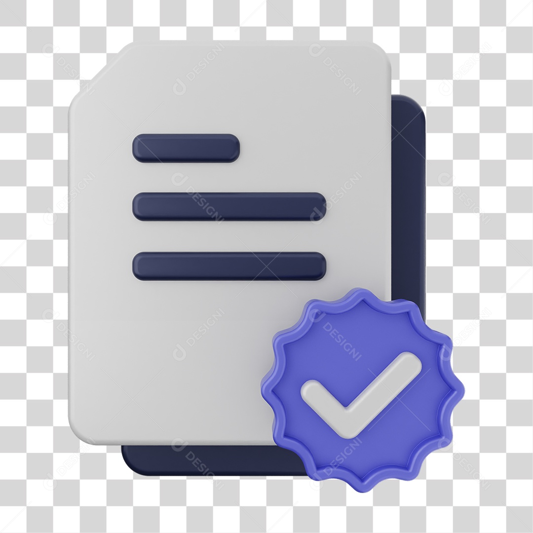 Ícones de Arquivos com Verificação PNG Transparente