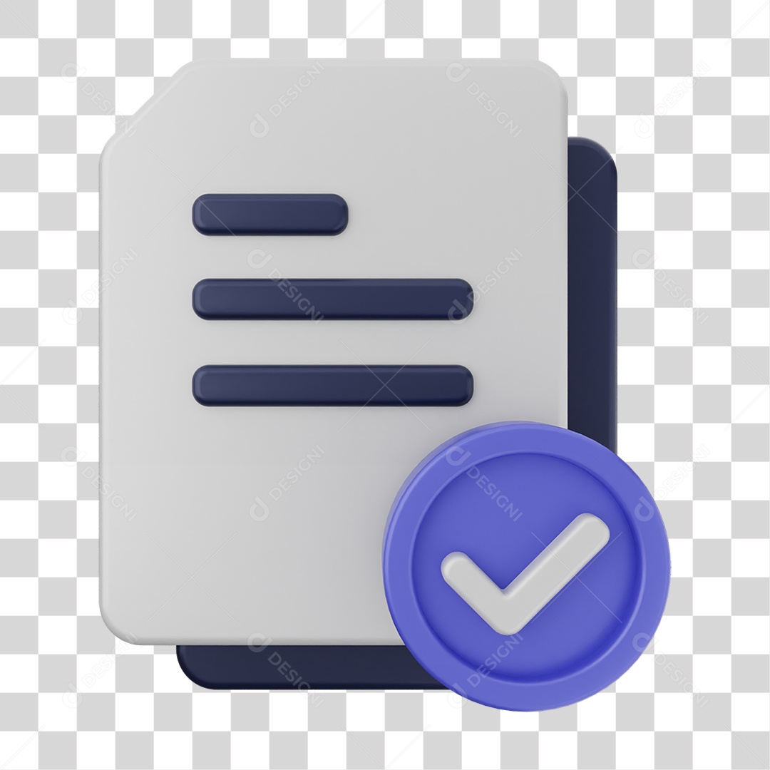Ícones de Arquivos com Verificação PNG Transparente