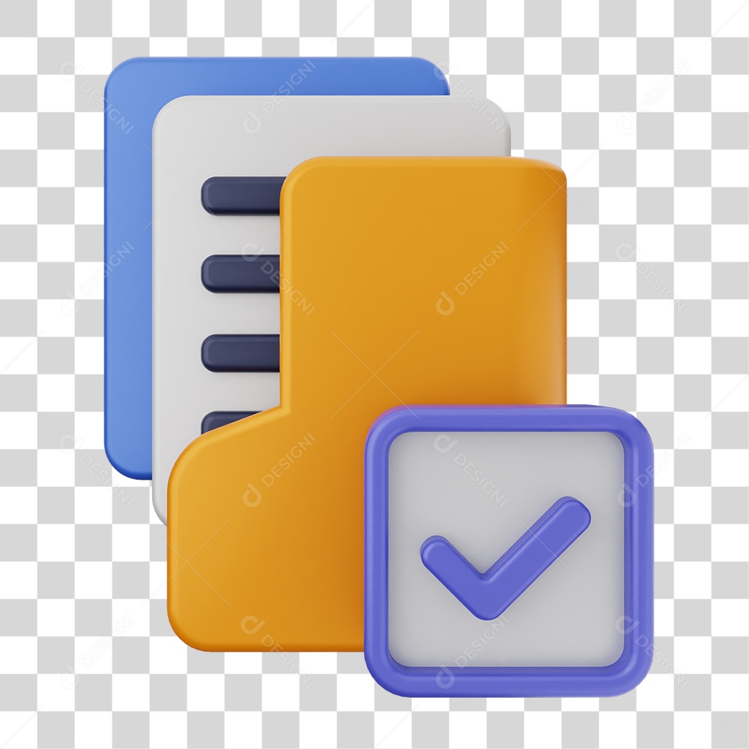 Pasta de Arquivos com Verificação PNG Transparente