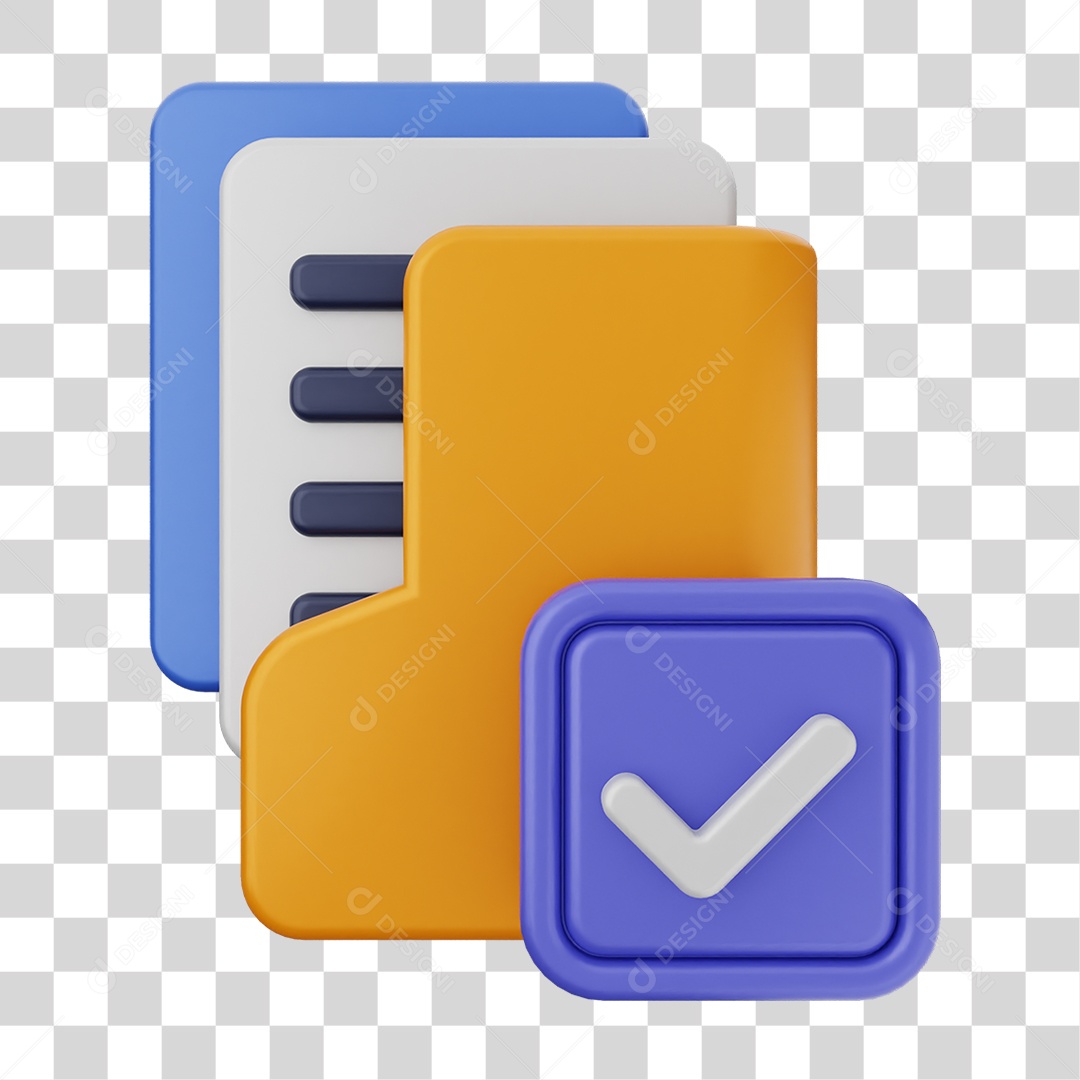 Pasta de Arquivos com Verificação PNG Transparente