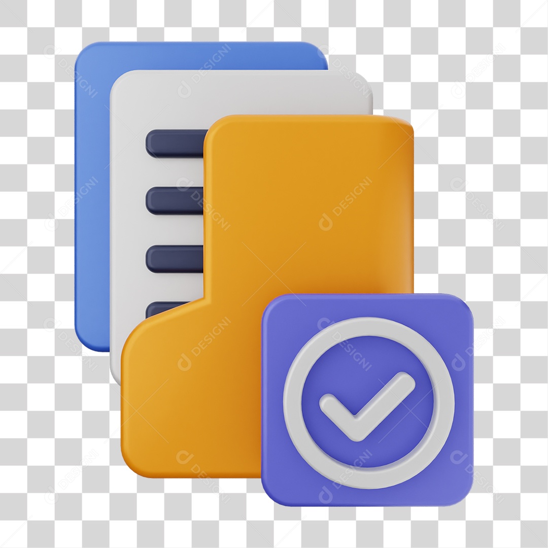 Pasta de Arquivos com Verificação PNG Transparente