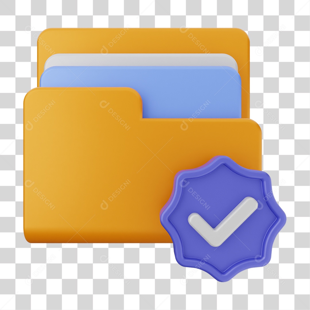 Pasta de Arquivos com Verificação PNG Transparente