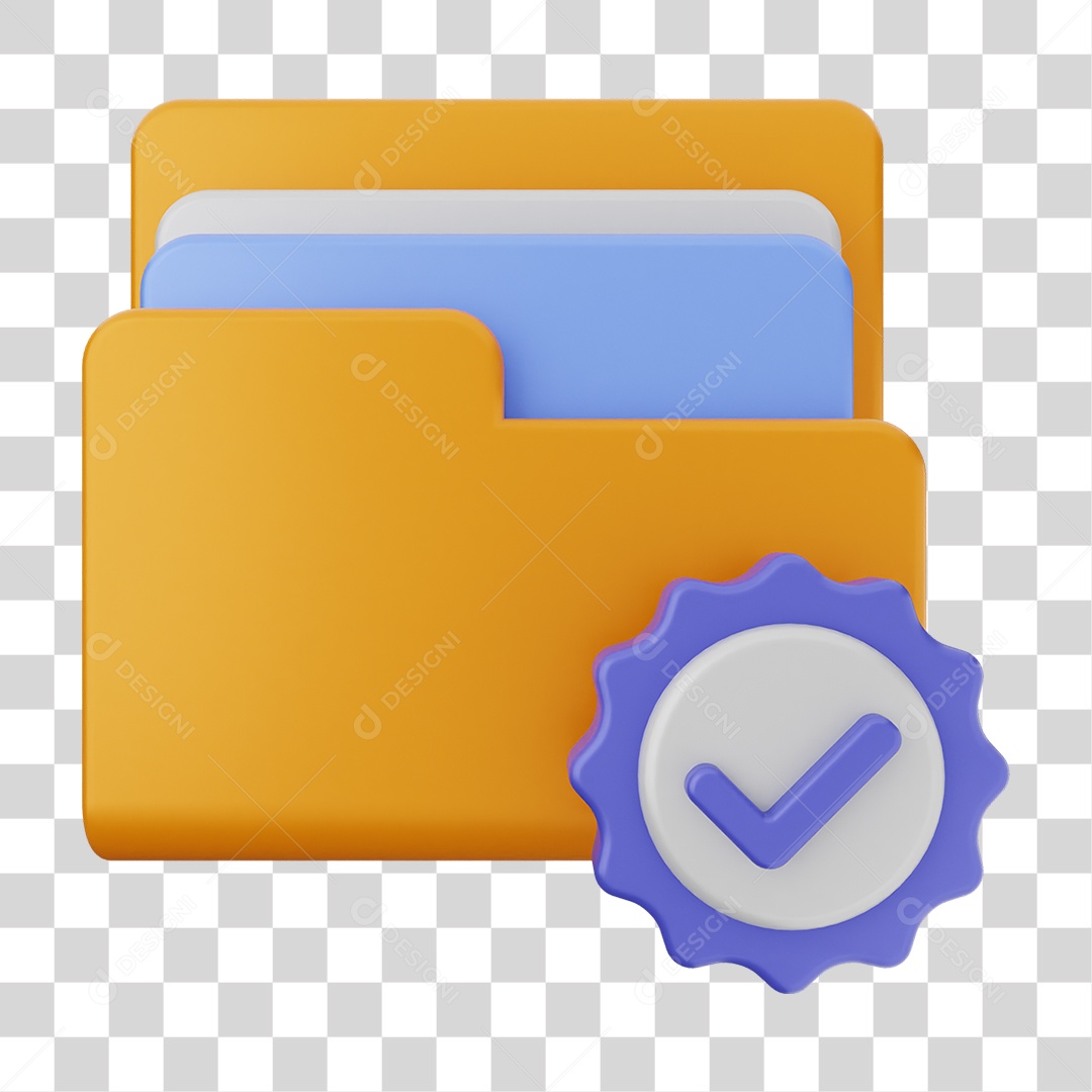 Pasta de Arquivos com Verificação PNG Transparente