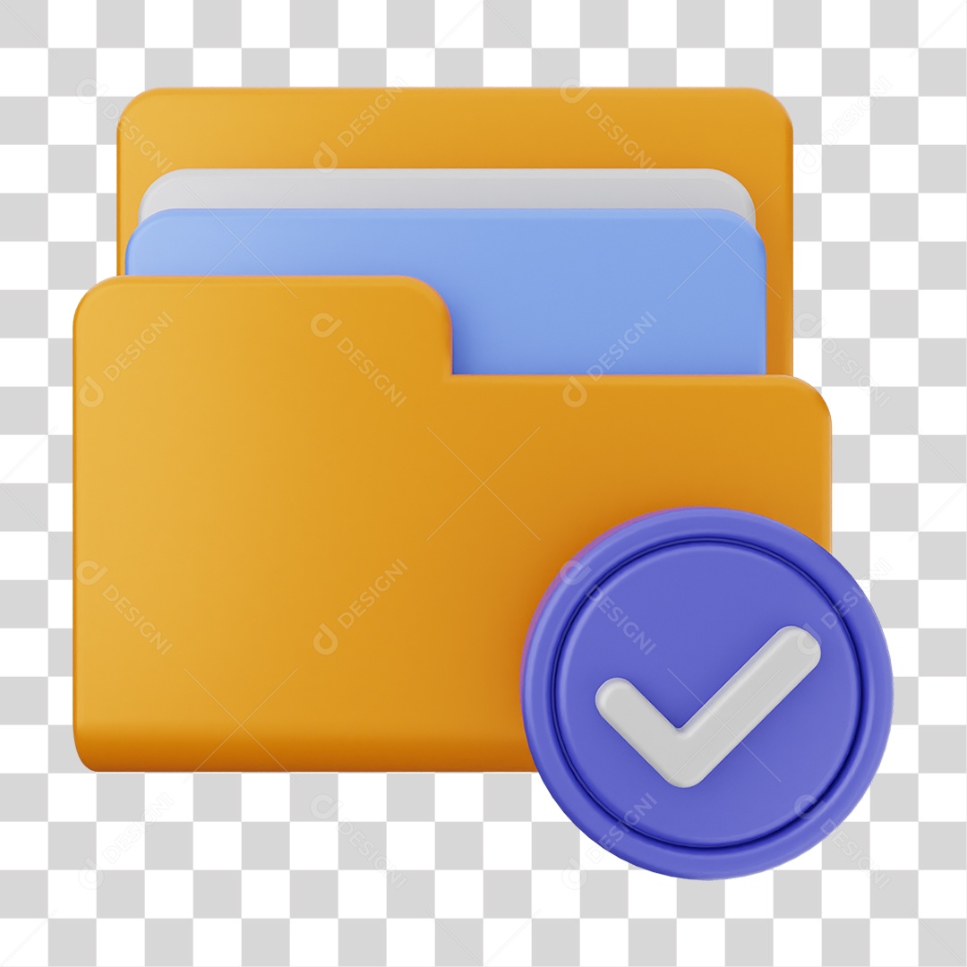 Pasta de Arquivos com Verificação PNG Transparente