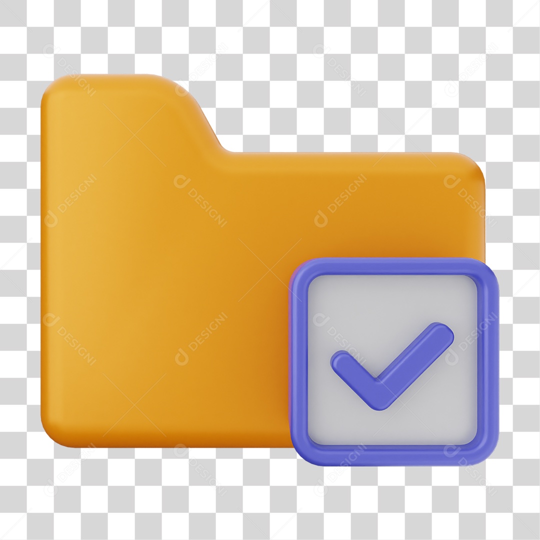 Pasta de Arquivos com Verificação PNG Transparente