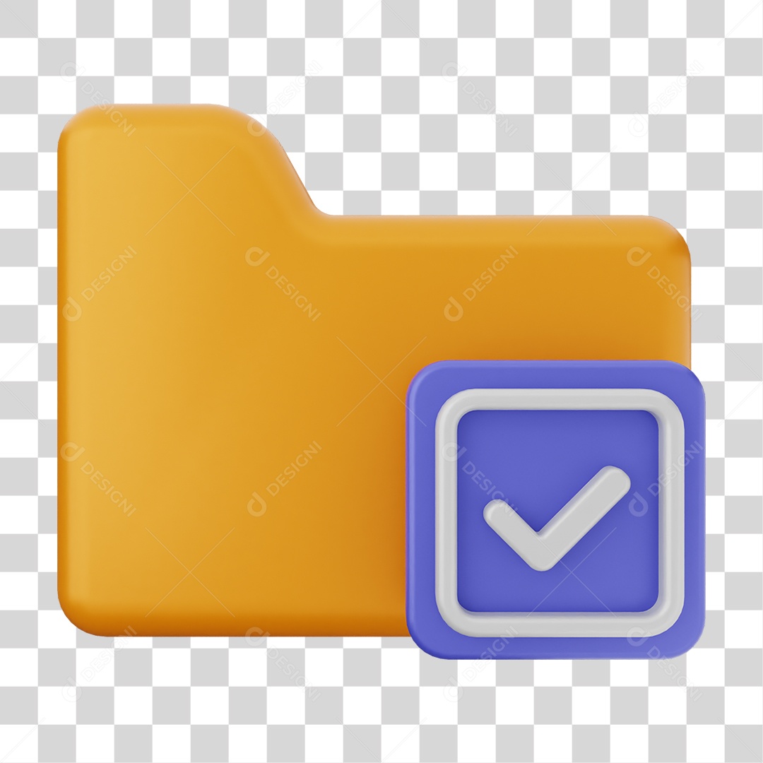 Pasta de Arquivos com Verificação PNG Transparente