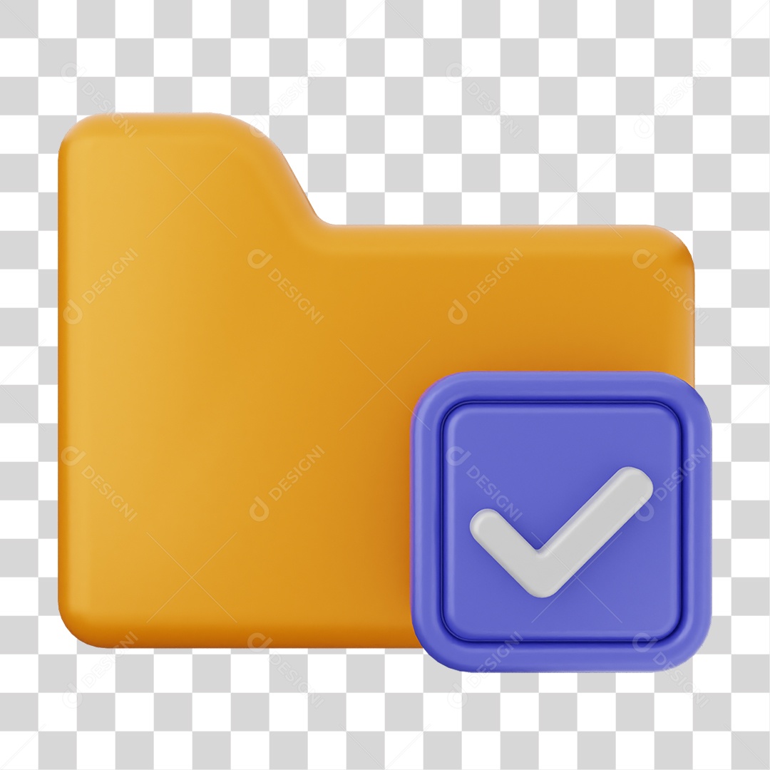 Pasta de Arquivos com Verificação PNG Transparente