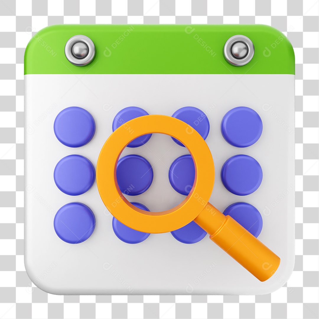 Elemento 3D Calendário Dias Datas PNG Transparente