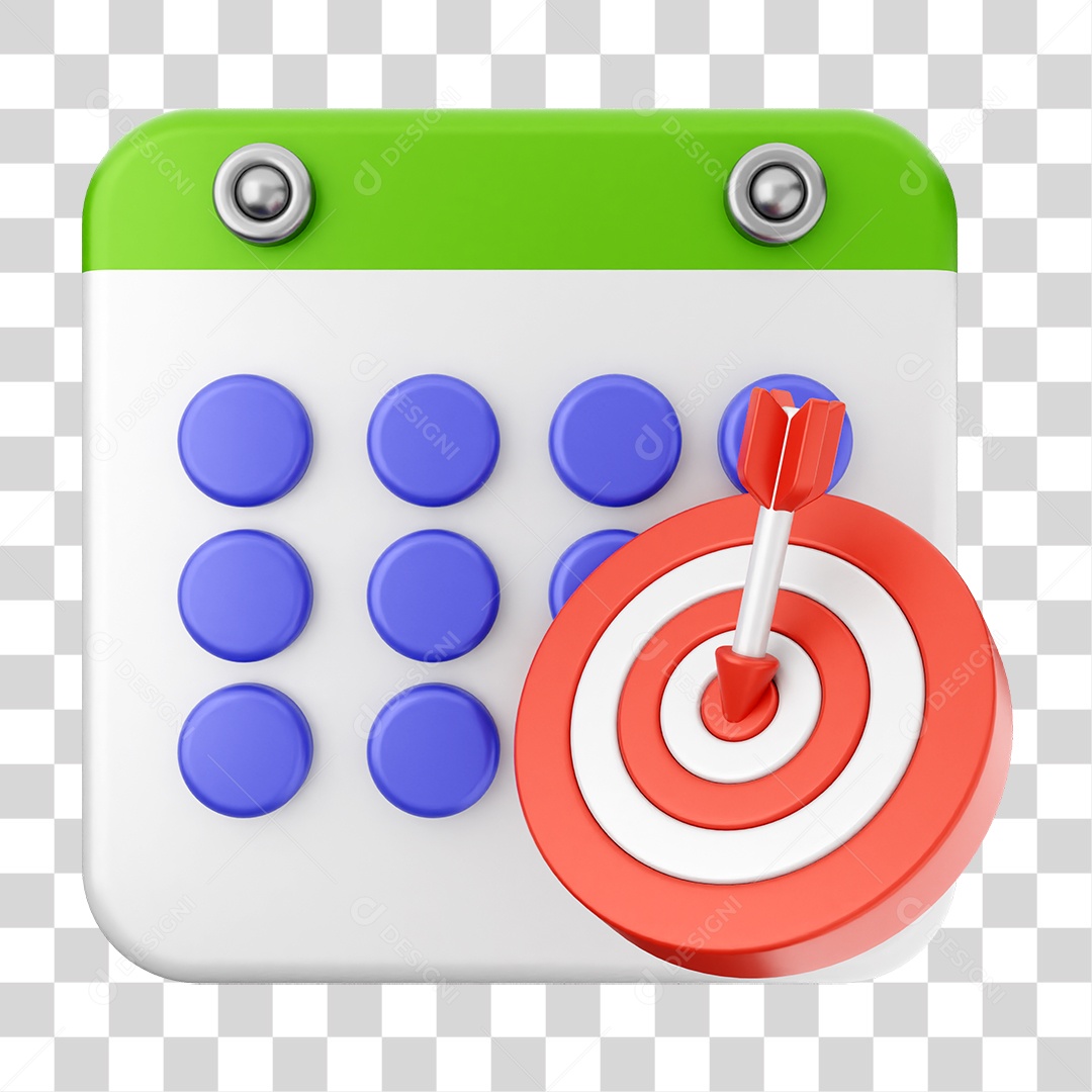 Elemento 3D Calendário Dias Datas PNG Transparente