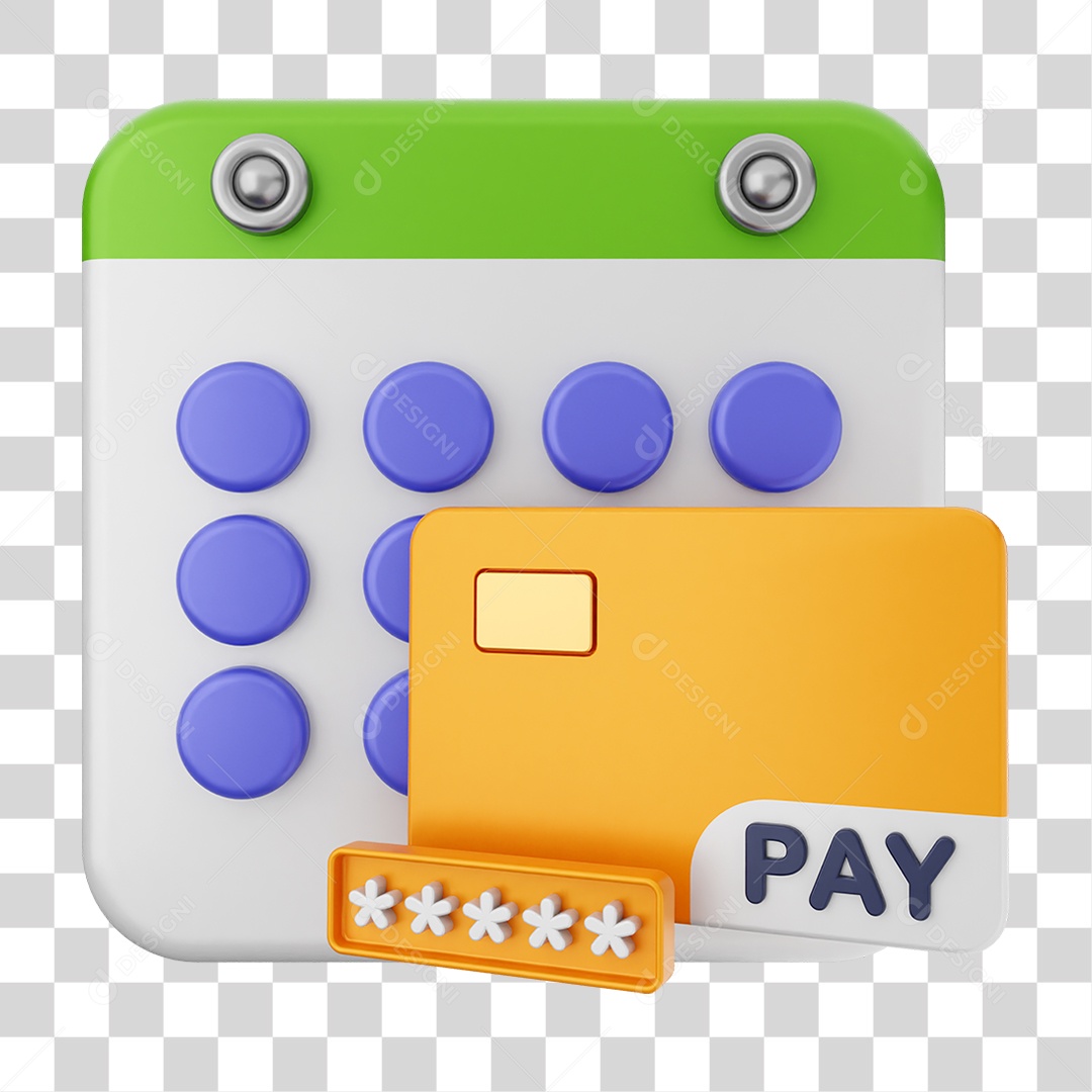 Elemento 3D Calendário Dias Datas PNG Transparente