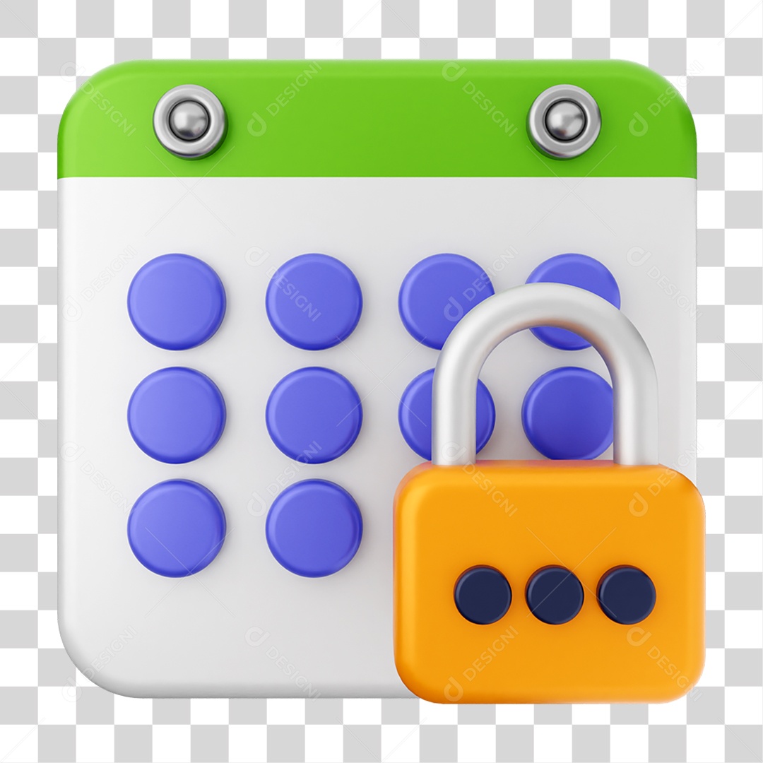 Elemento 3D Calendário Dias Datas PNG Transparente