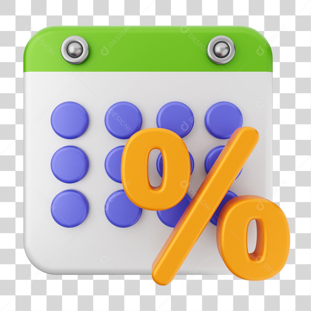 Elemento 3D Calendário Dias Datas PNG Transparente