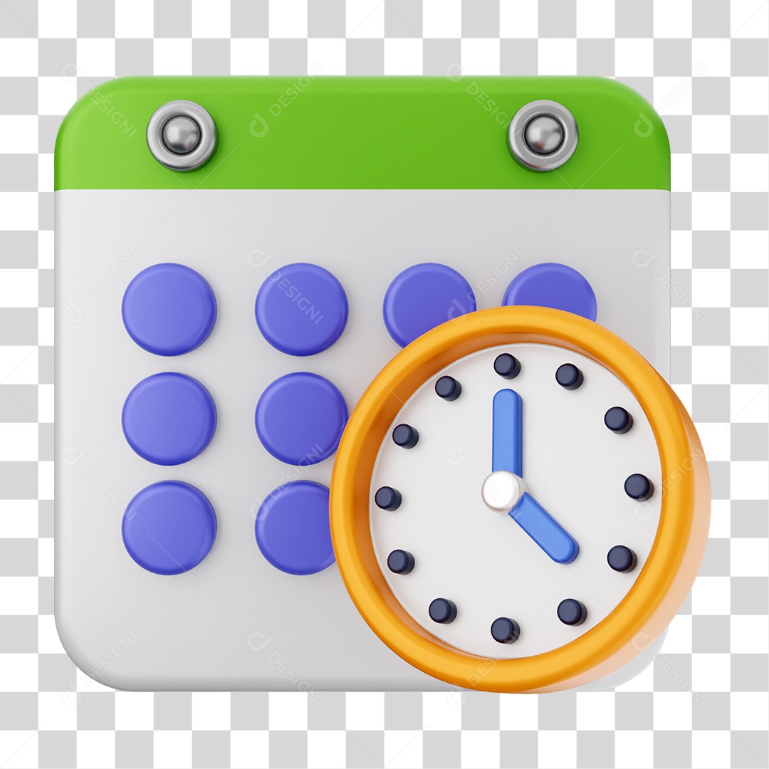 Elemento 3D Calendário Dias Datas PNG Transparente