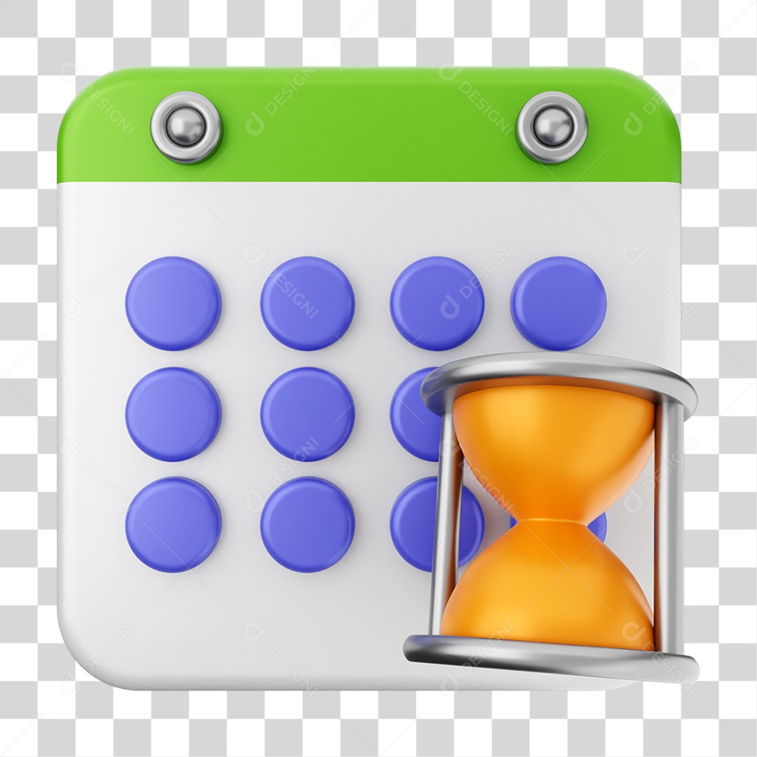 Transparent PNG Calendar Days Dates 3D Element