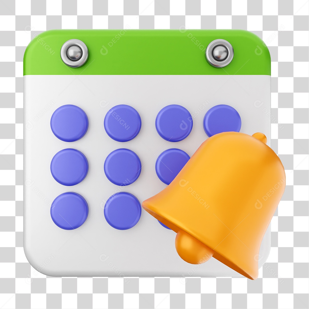 Elemento 3D Calendário Dias Datas PNG Transparente