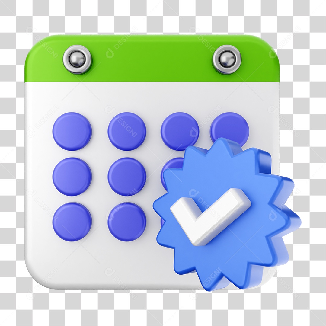 Elemento 3D Calendário Dias Datas PNG Transparente