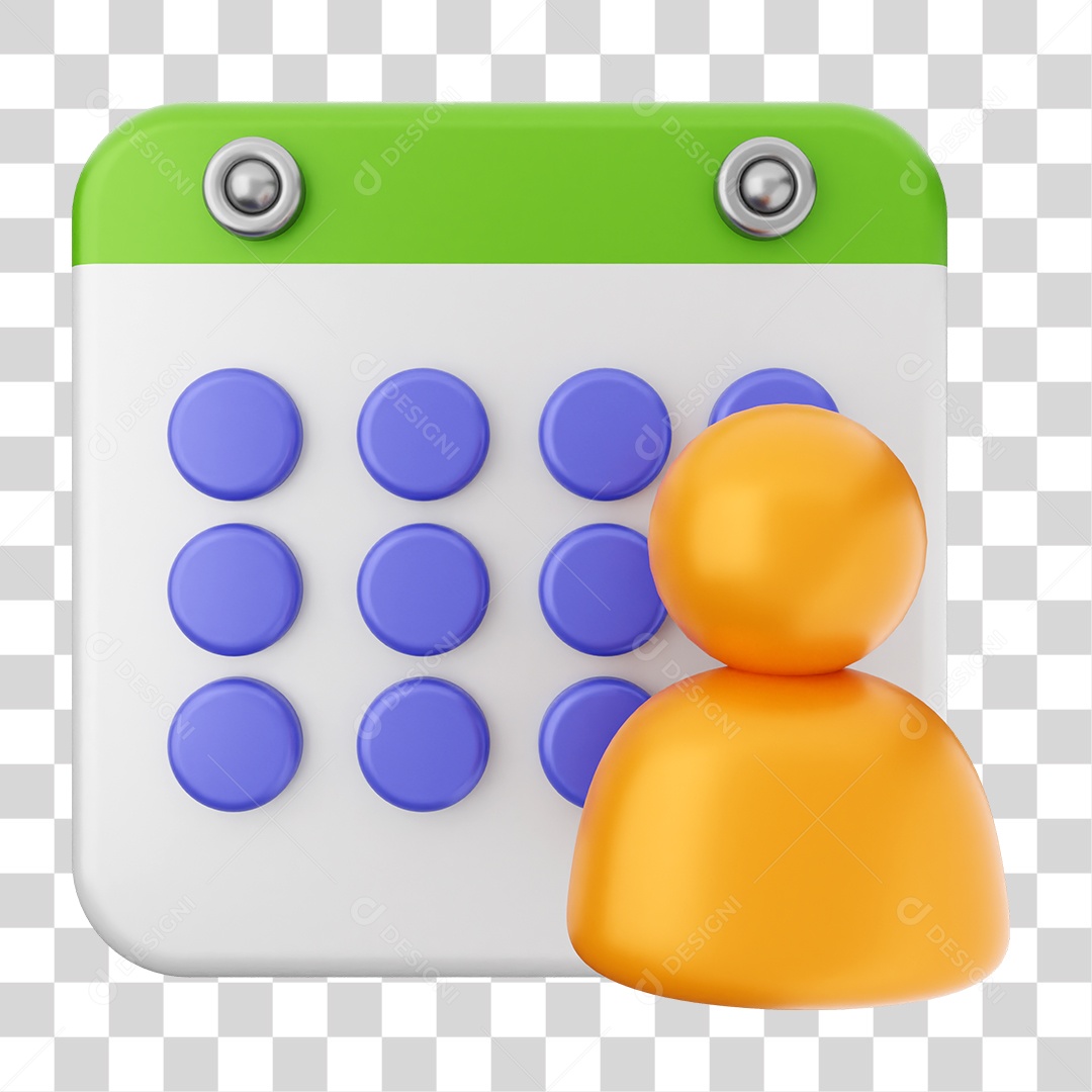 Elemento 3D Calendário Dias Datas PNG Transparente