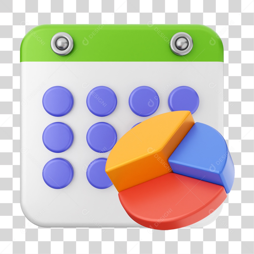 Elemento 3D Calendário Dias Datas PNG Transparente