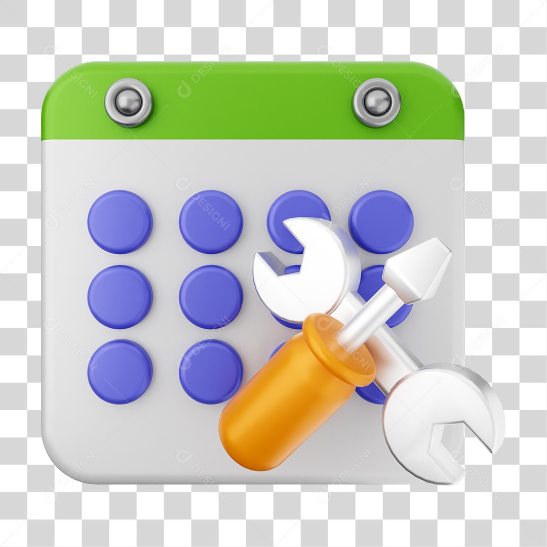 Elemento 3D Calendário Dias Datas PNG Transparente