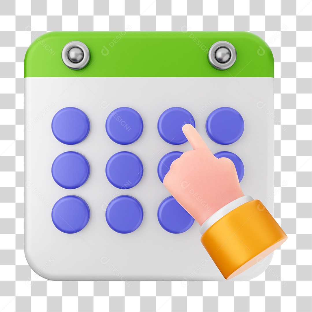 Elemento 3D Calendário Dias Datas PNG Transparente