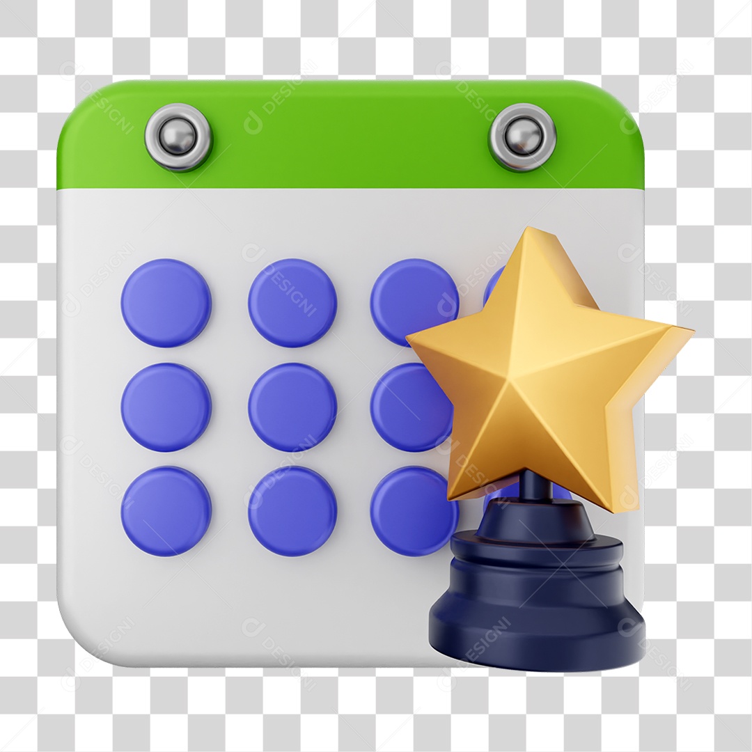 Elemento 3D Calendário Dias Datas PNG Transparente