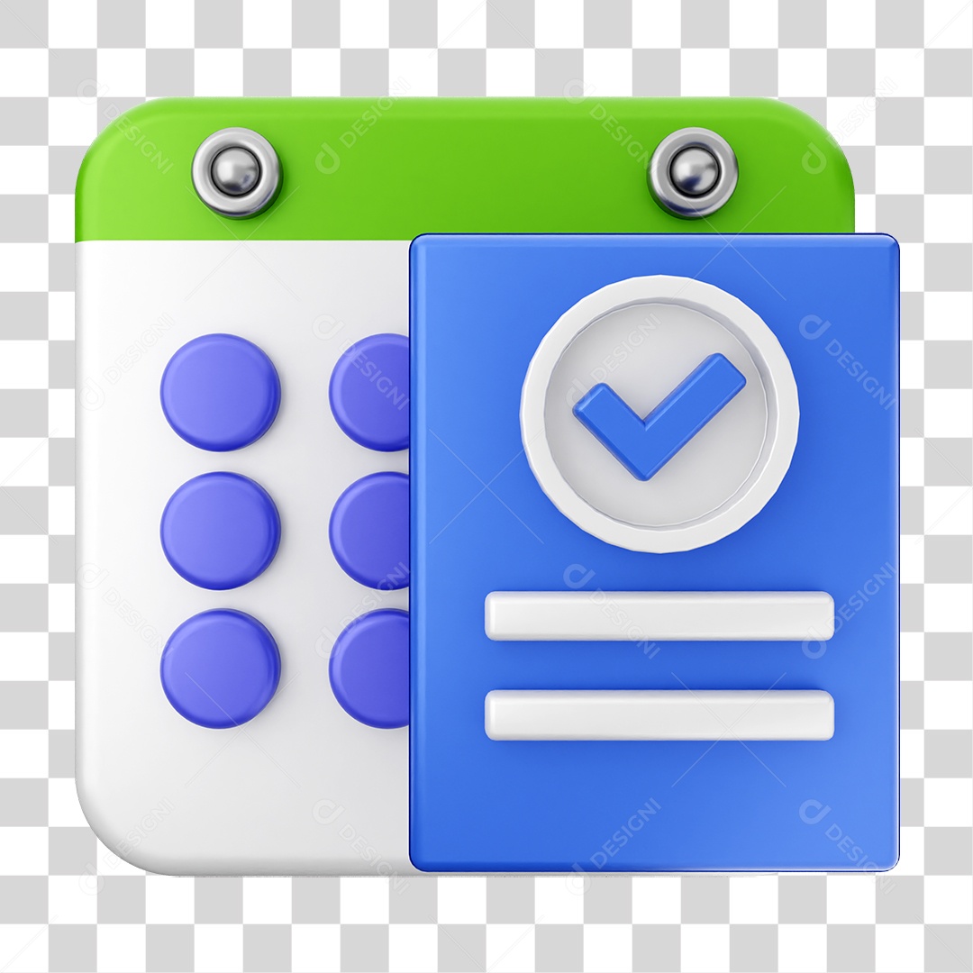 Elemento 3D Calendário Dias Datas PNG Transparente