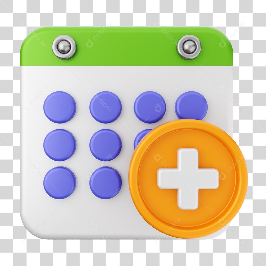 Elemento 3D Calendário Dias Datas PNG Transparente