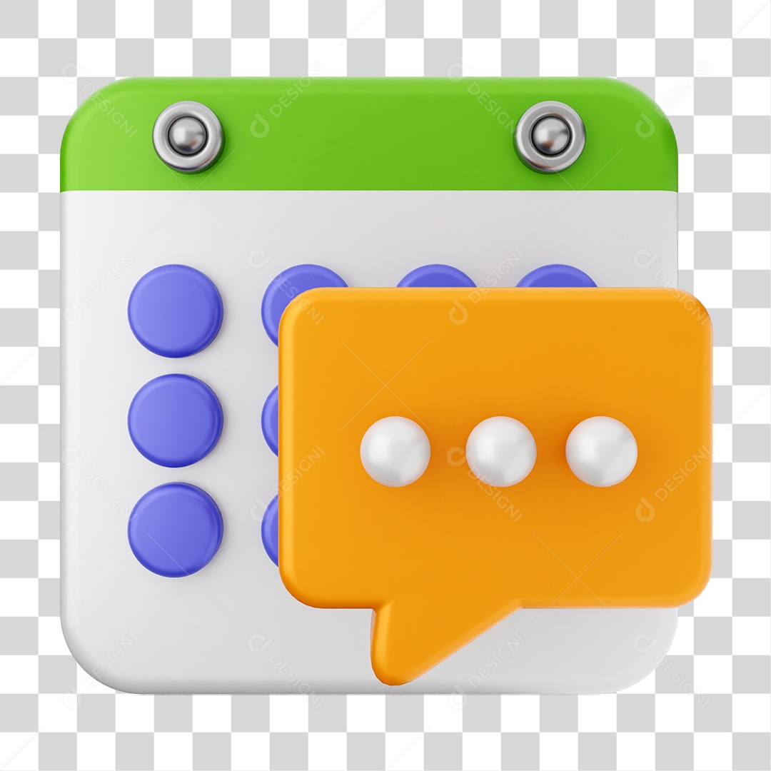 Elemento 3D Calendário Dias Datas PNG Transparente