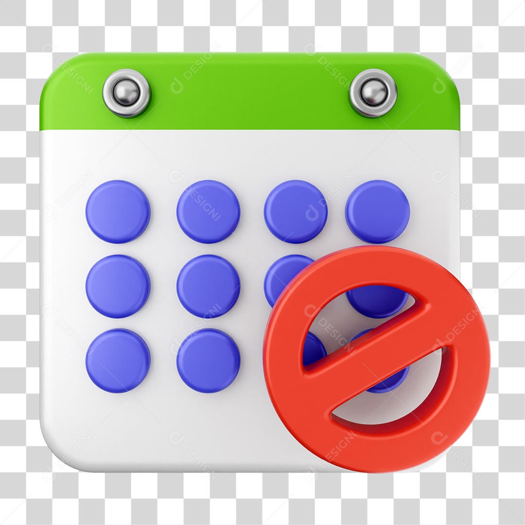 Elemento 3D Calendário Dias Datas PNG Transparente