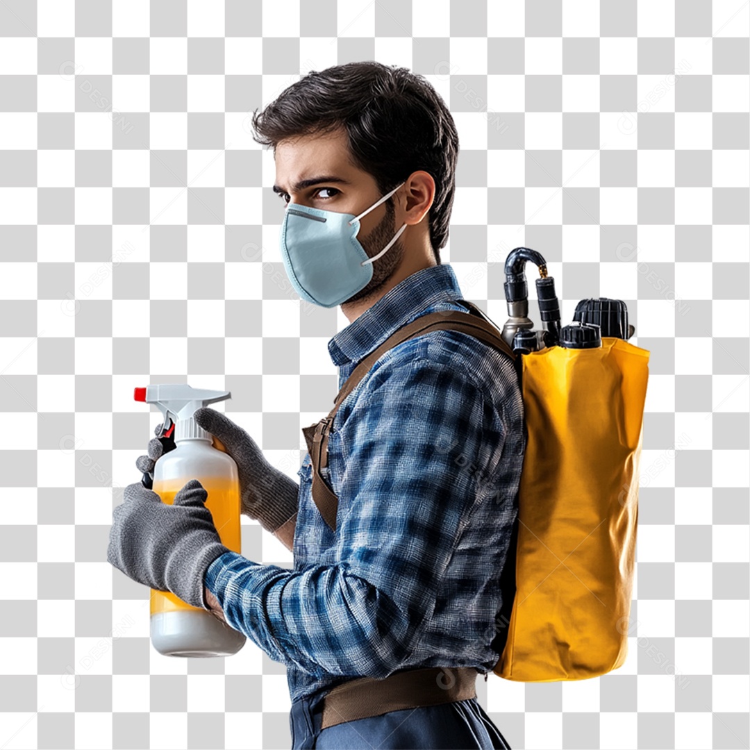Dedetizador Controle de Pragas PNG Transparente