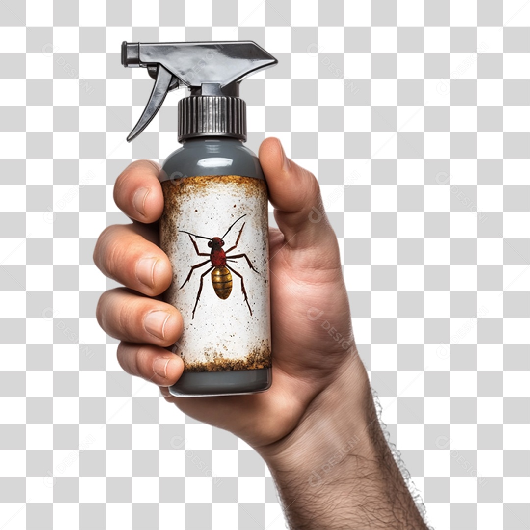 Insetos Mão Segurando Inseticida Dedetização PNG Transparente