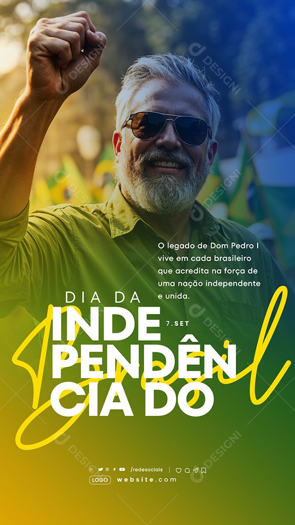Story Dia da Independência do Brasil 07 de Setembro o Legado de Dom Pedro Social Media PSD Editável