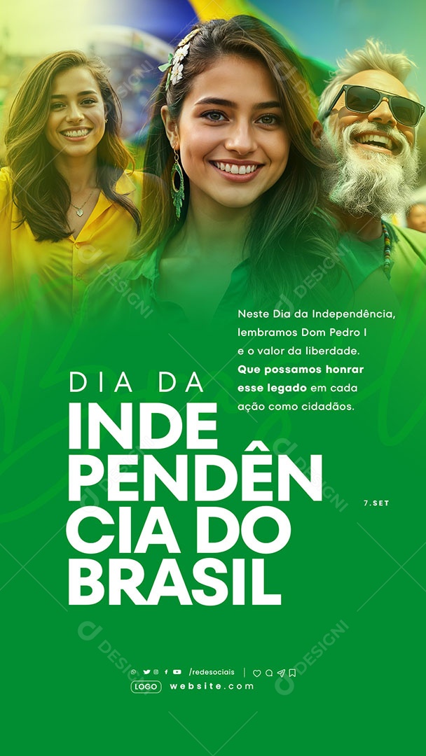 Story Dia da Independência do Brasil 07 de Setembro que Possamos Honrar esse Legado Social Media PSD Editável