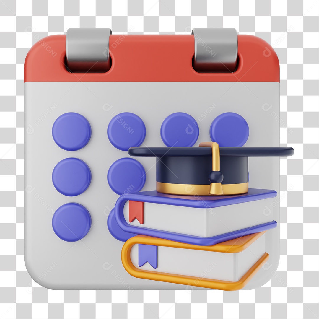 Elemento 3D Calendário Dias Datas PNG Transparente