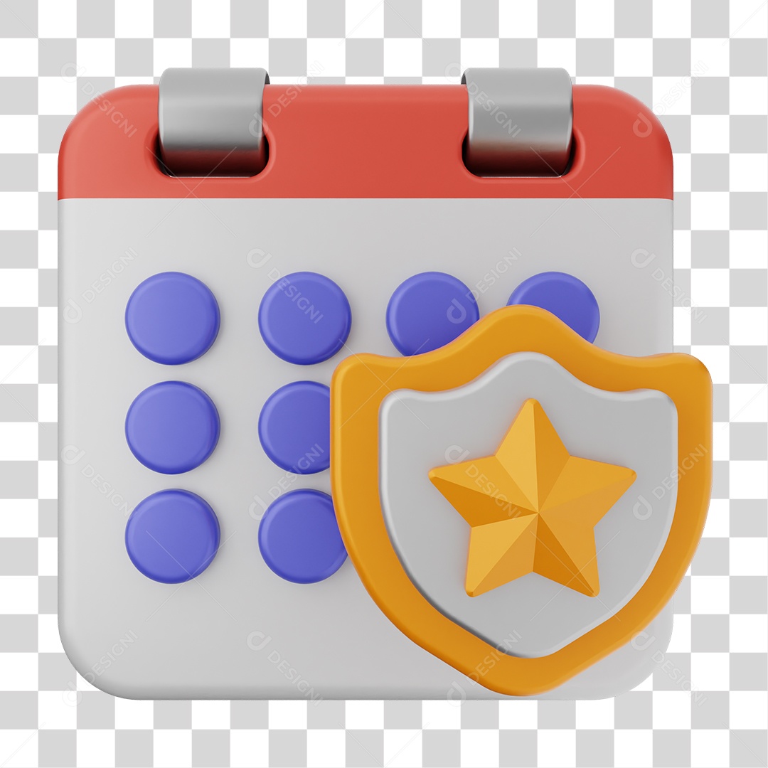 Elemento 3D Calendário Dias Datas PNG Transparente