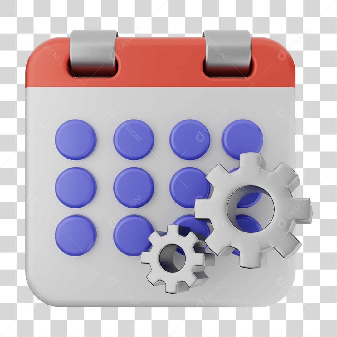 Elemento 3D Calendário Dias Datas PNG Transparente