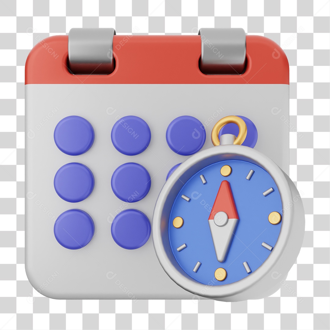 Elemento 3D Calendário Dias Datas PNG Transparente