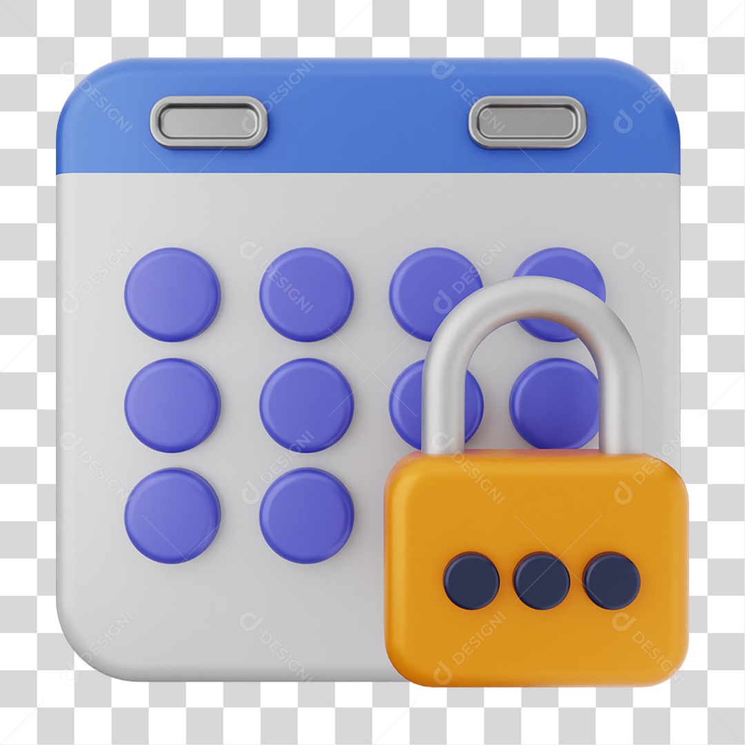 Elemento 3D Calendário Dias Datas PNG Transparente