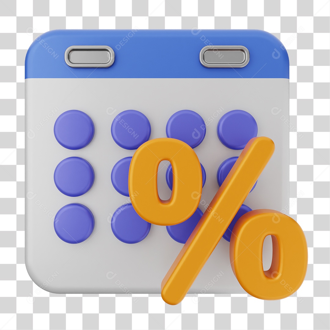 Elemento 3D Calendário Dias Datas PNG Transparente