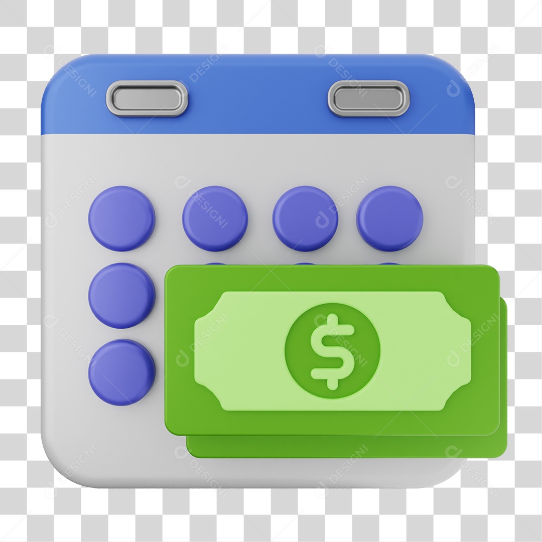 Elemento 3D Calendário Dias Datas PNG Transparente