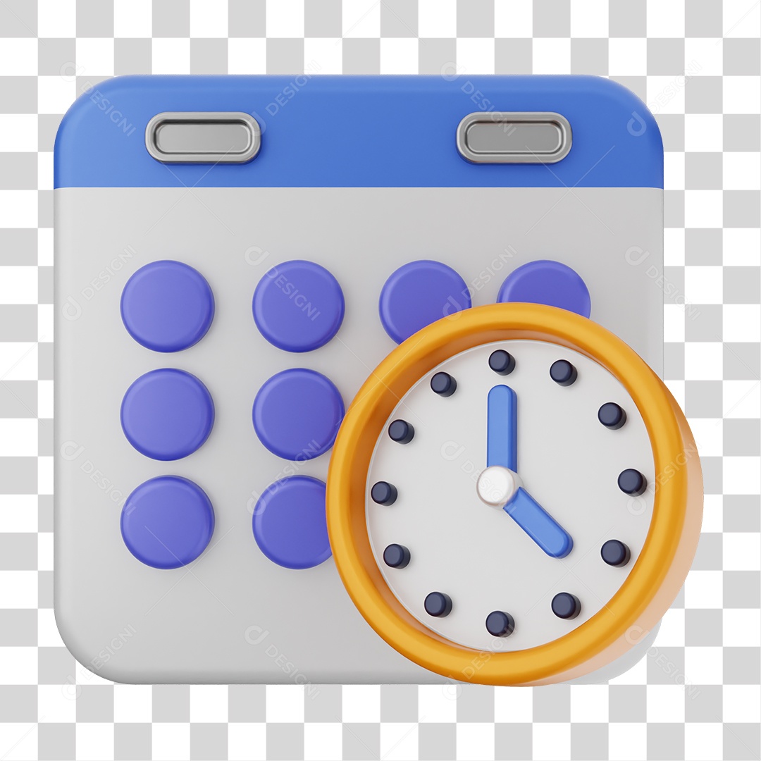 Elemento 3D Calendário Dias Datas PNG Transparente