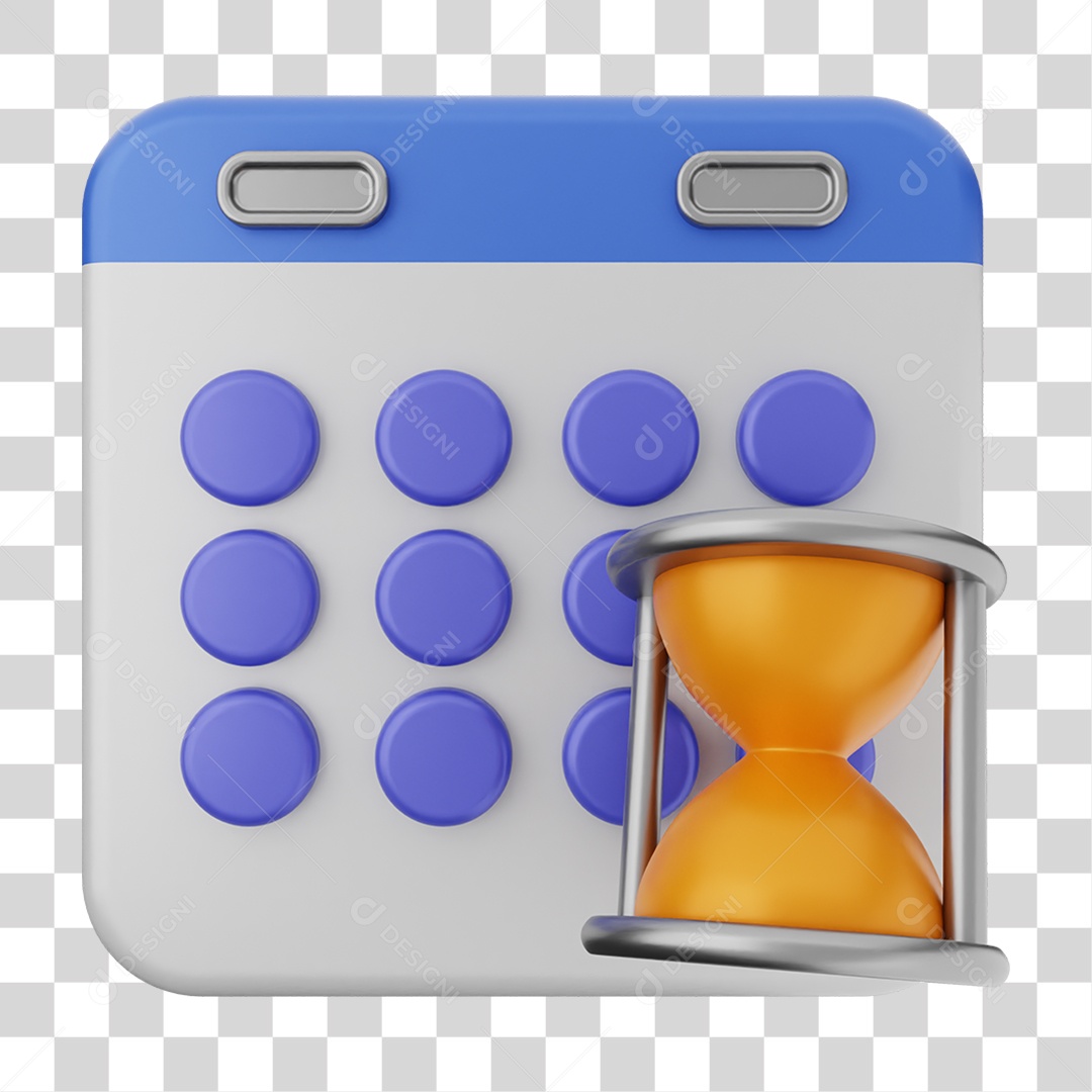 Elemento 3D Calendário Dias Datas PNG Transparente