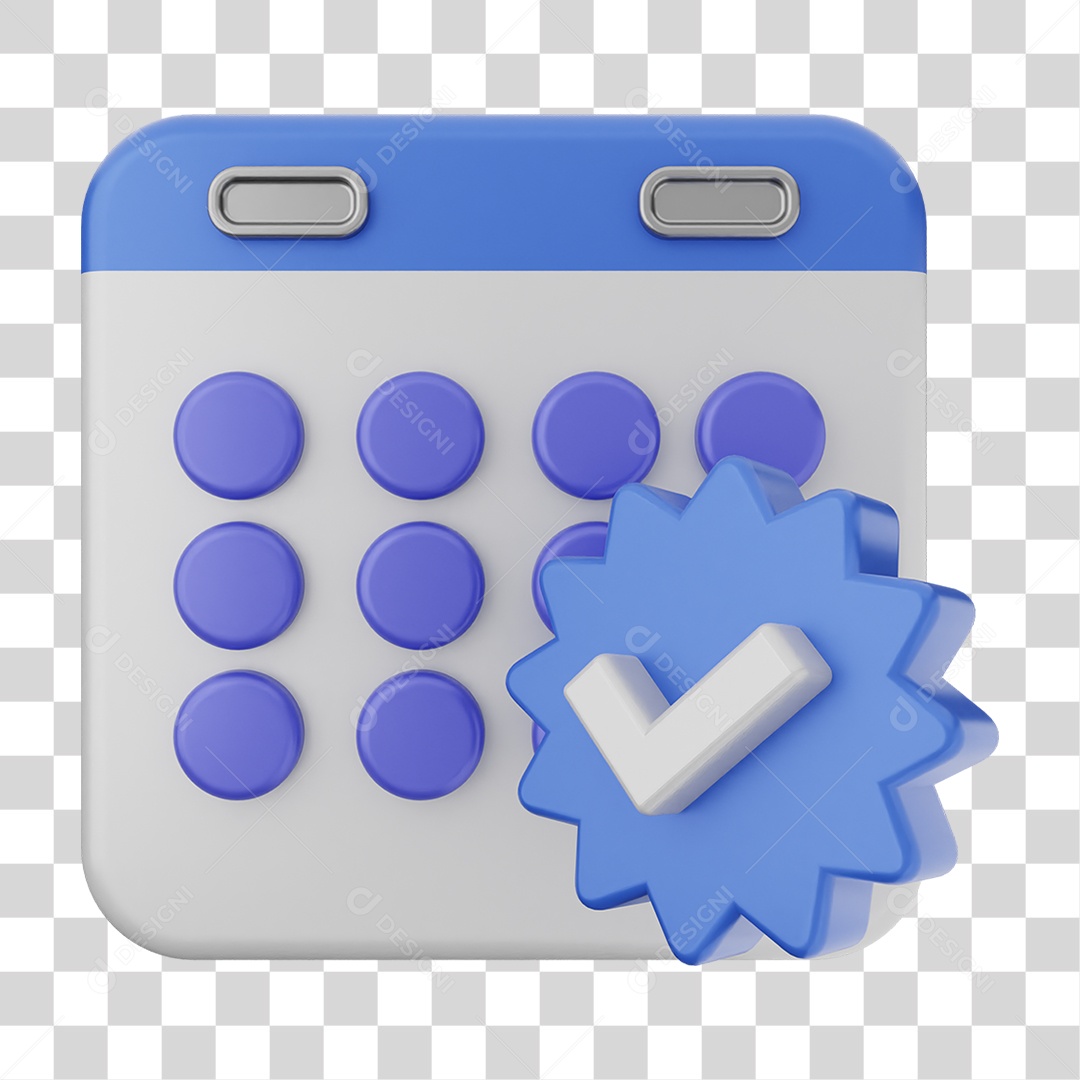 Elemento 3D Calendário Dias Datas PNG Transparente