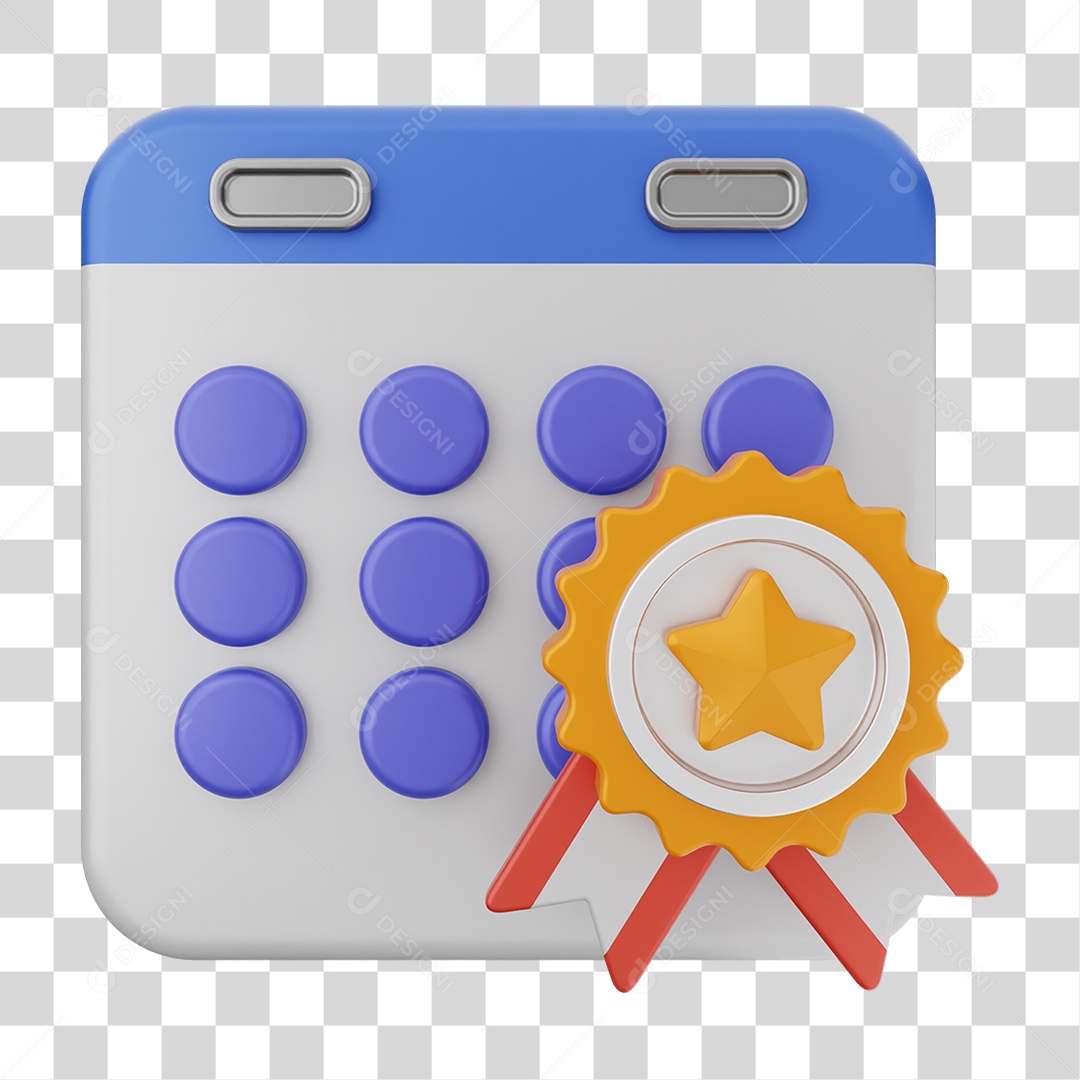 Elemento 3D Calendário Dias Datas PNG Transparente