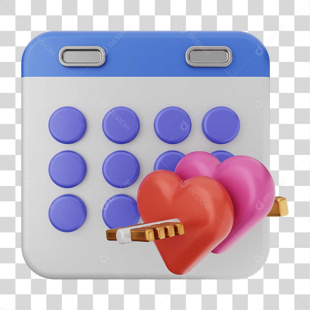 Elemento 3D Calendário Dias Datas PNG Transparente