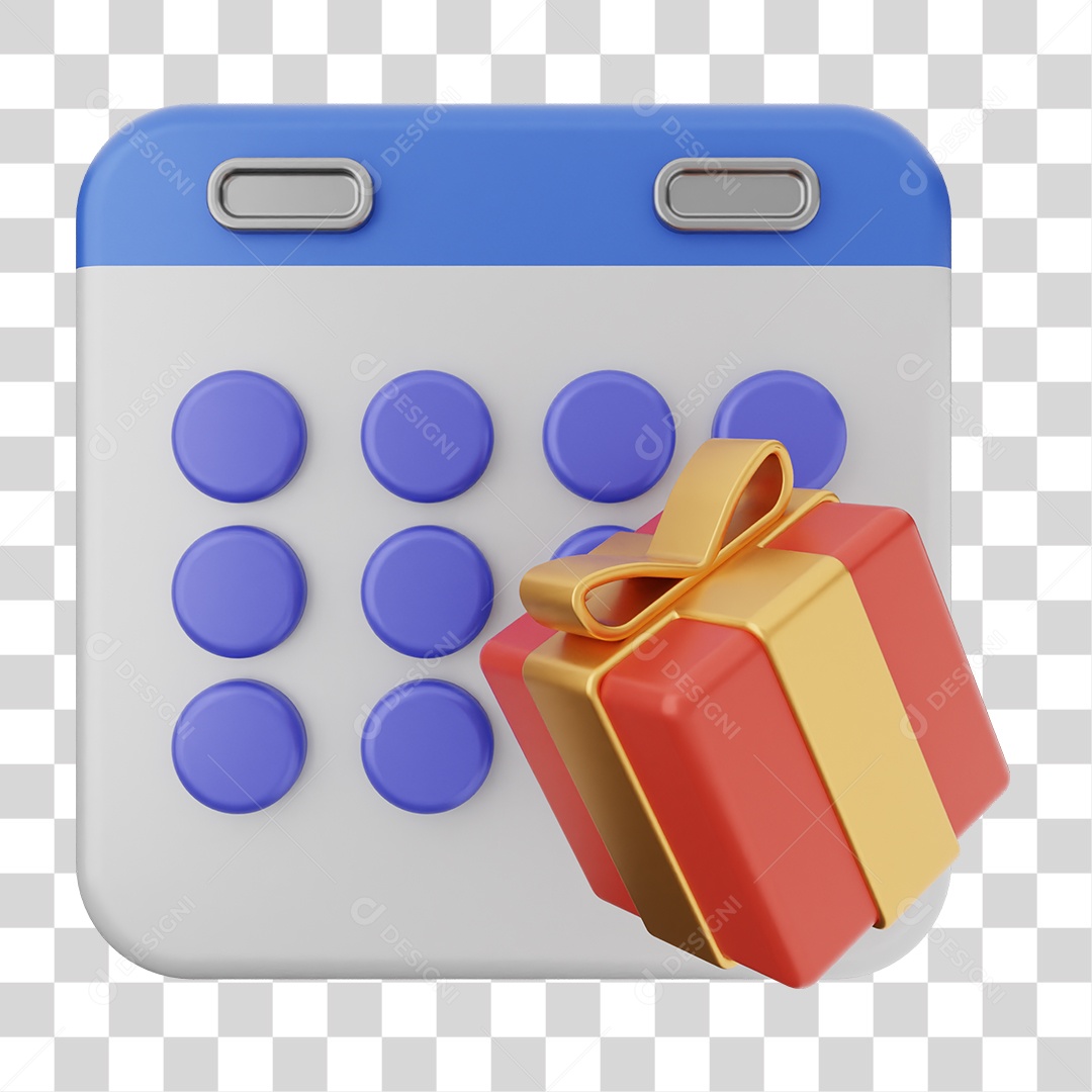 Elemento 3D Calendário Dias Datas PNG Transparente